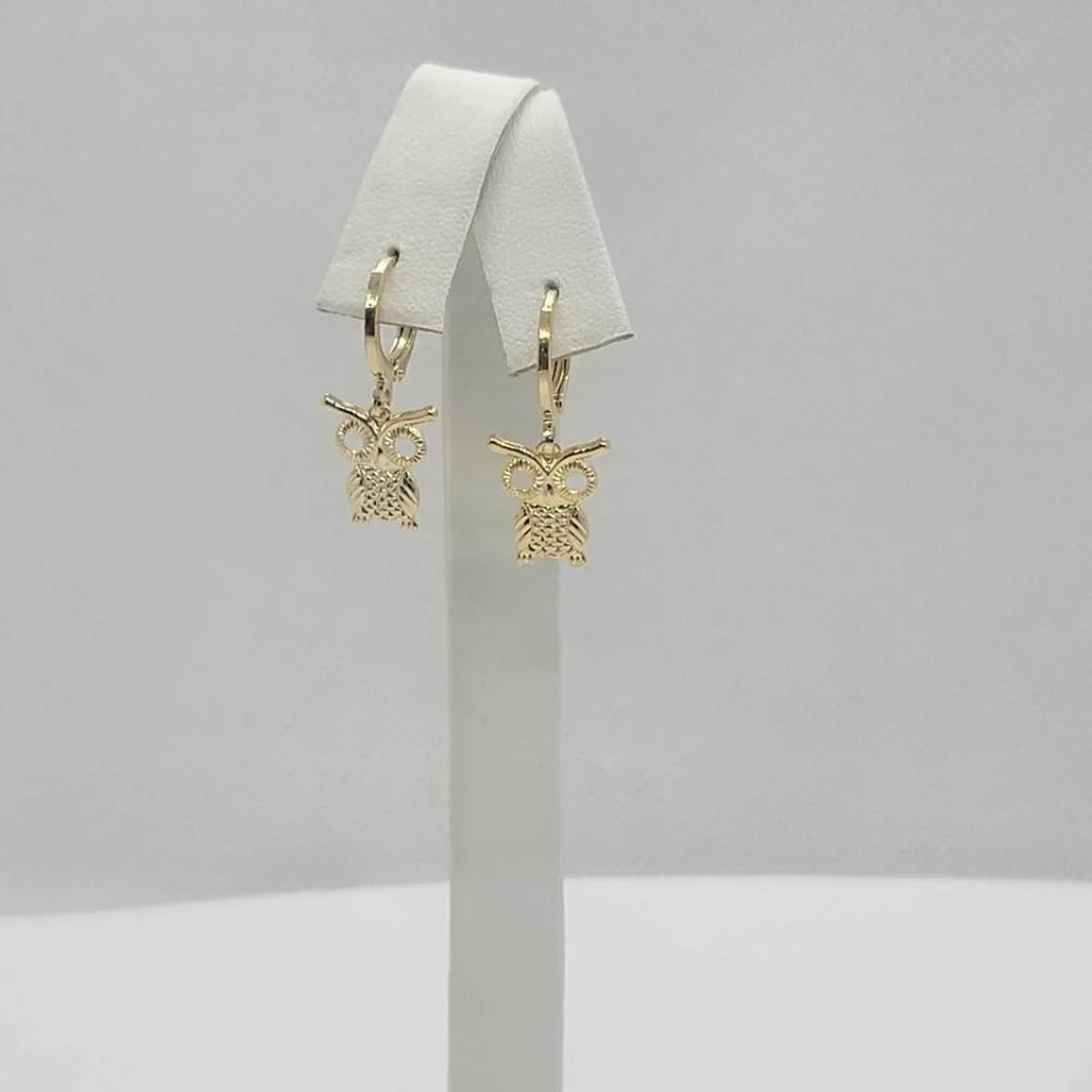 Brand NEW Brazilian 18k Gold Filled Owl Earrings